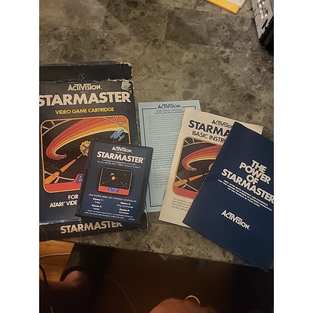 Starmaster Activision Atari Catrige Manuel And Box